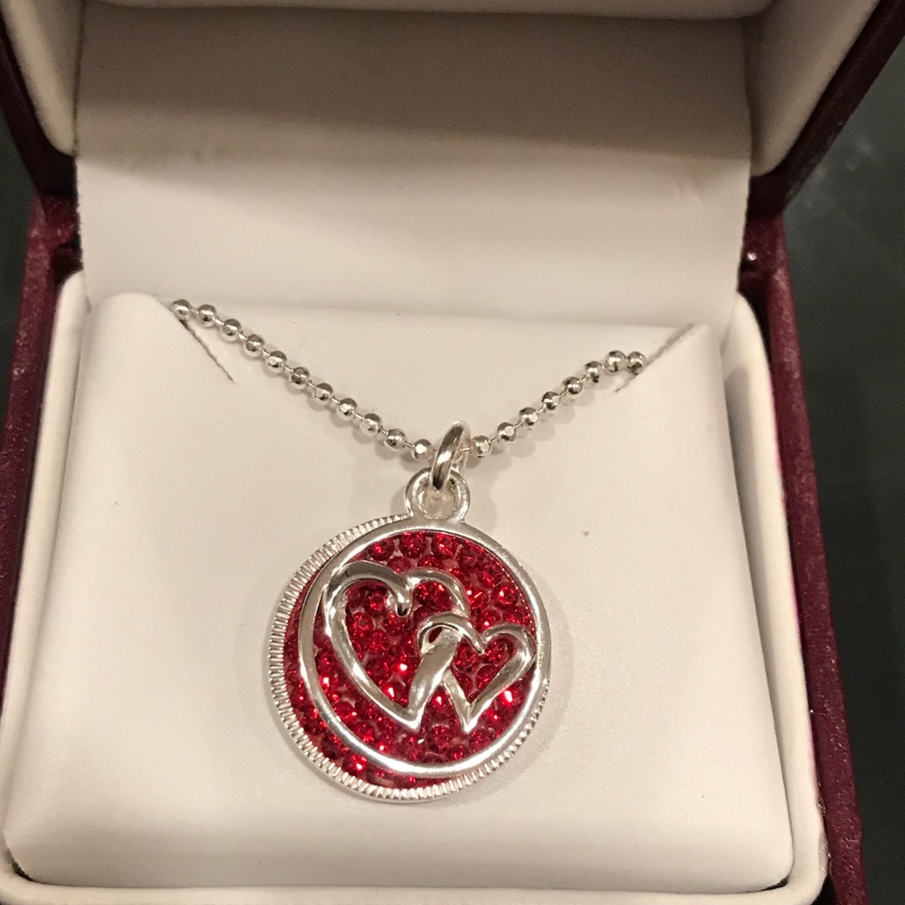Helzberg Crystal & Sterling Necklace - New!